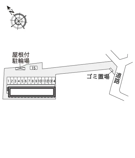 ★手数料０円★岡山市北区宿　月極駐車場（LP）